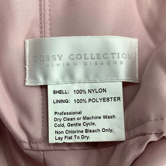 Dessy Collection Size 18 Lace Lux Chiffon Gown Dress Suede Rose $285 msrp II20-9 - Picture 3 of 8